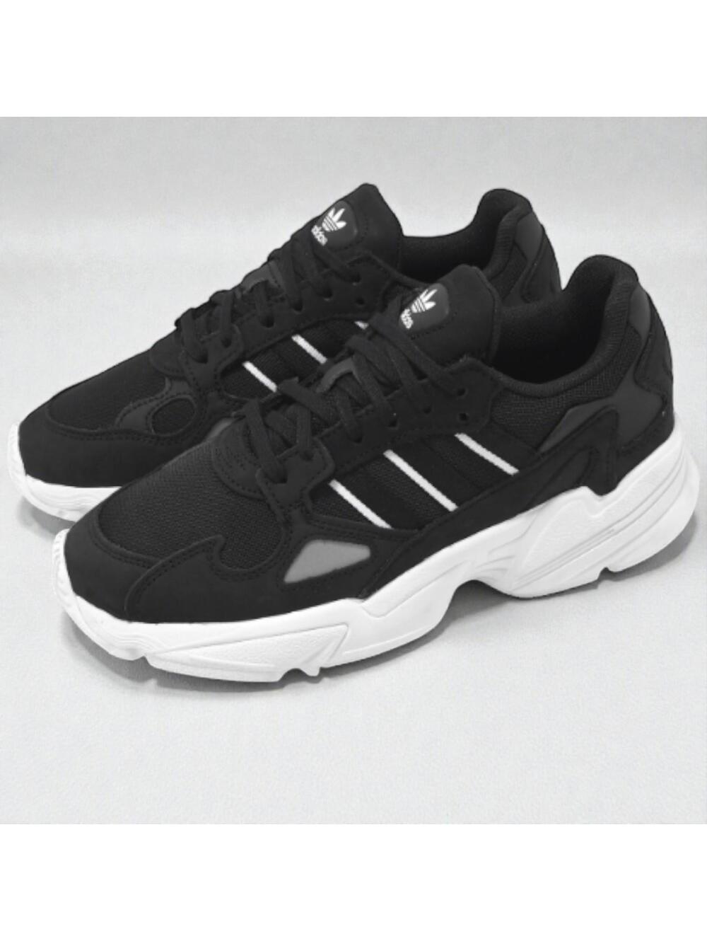 adidas Falcon Women's Sneakers Size 7 Black White IG8301 Chunky Retro Shoes New